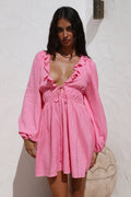 No Need To Talk Dress Pink