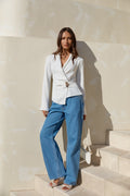 Summer In The City Long Sleeve Top White