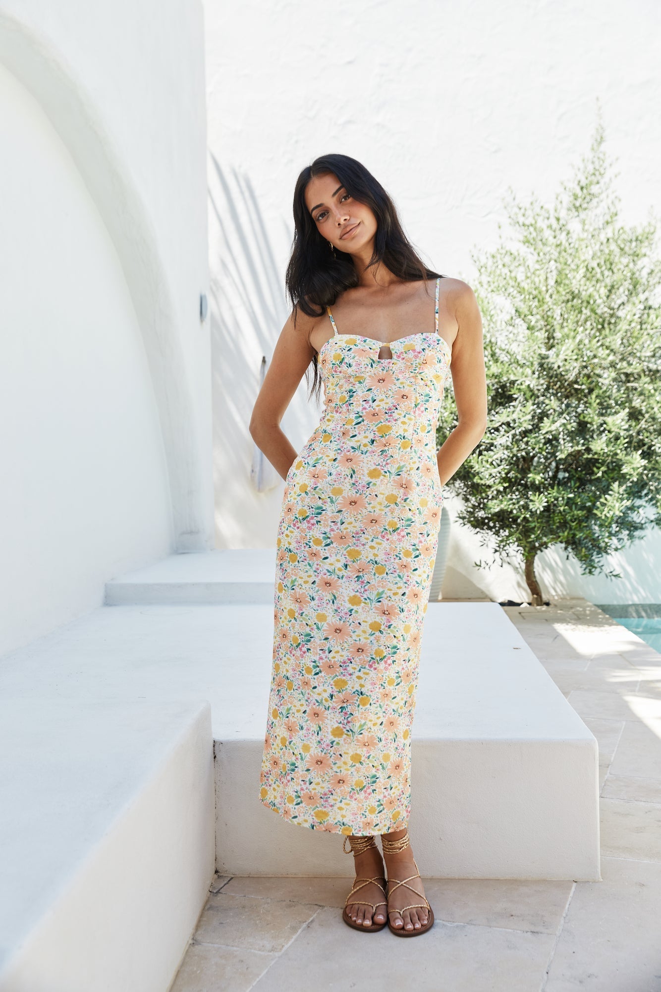 Sunset Promises Midi Dress Orange
