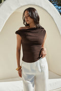 Sudden Clarity Mesh Top Brown