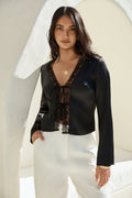 Castaway Long Sleeve Top Black