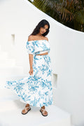 Island Whisper Maxi Skirt Blue