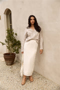 SEVEN WONDERS Picilo Long Midi Skirt Stone