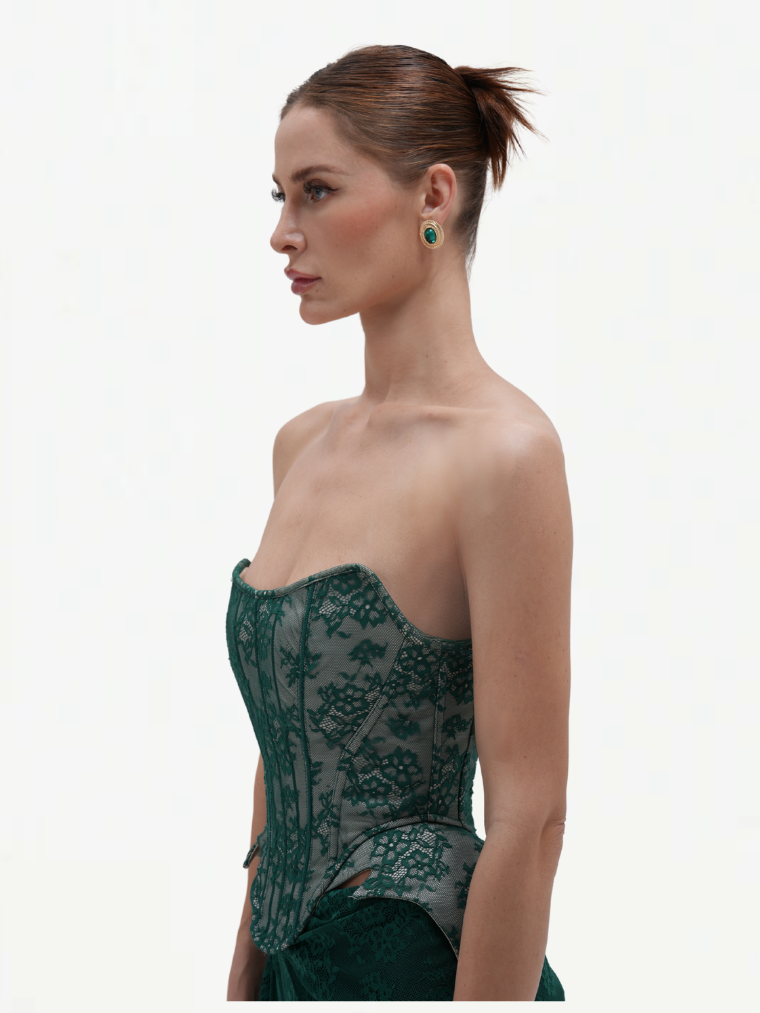 Emerald Luxe Couture Corset