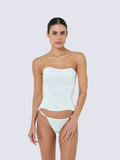 White Satin corset