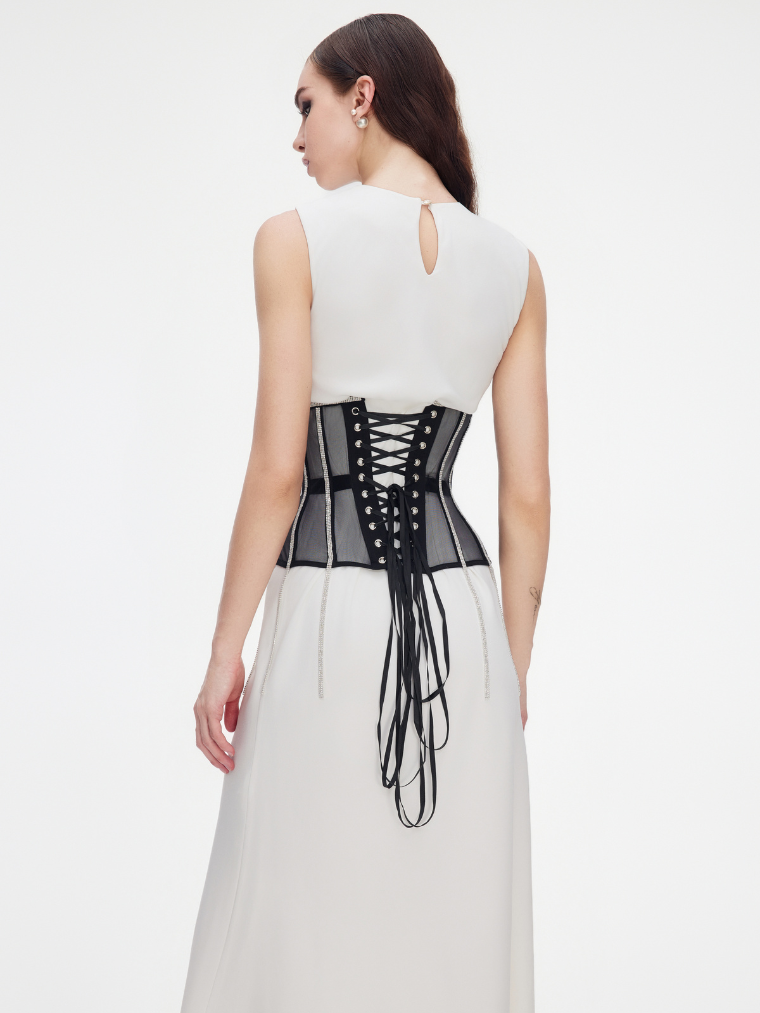 Glamorous Rhinestone-Fringed Cape