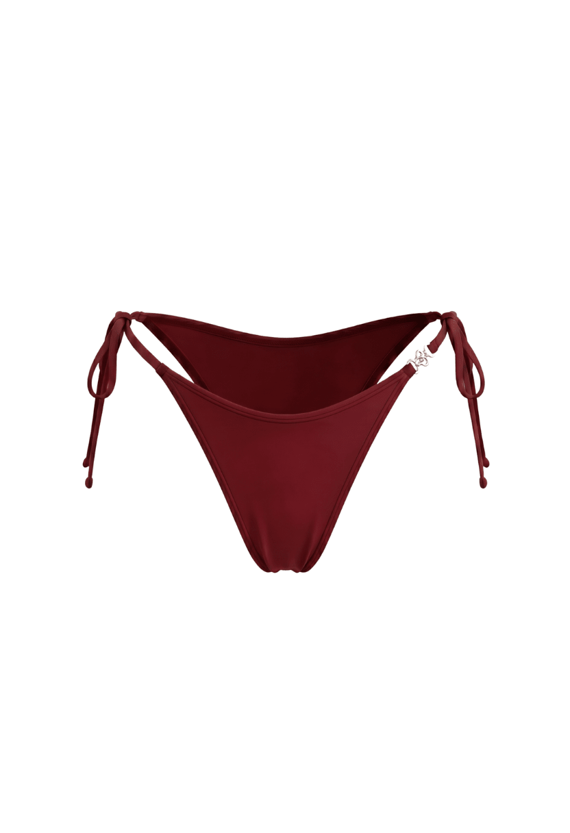 Gia Tie-Side Cheeky Bottom Burgundy