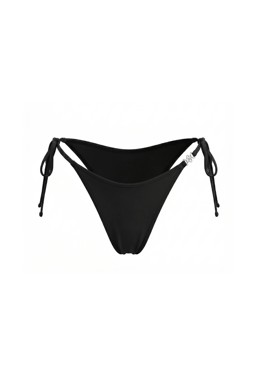 Gia Tie-Side Cheeky Bottom Black