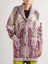 Exquisite Oversized Knit Jacquard Cardigan