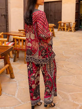 Unique Floral Print Patchwork Loose Oversized Shirt