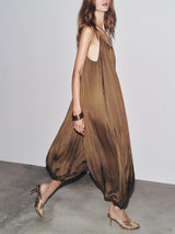 Casual Long Pleated Jumpsuit