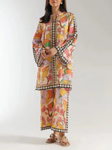 Boho-Inspired Ethnic Print Oversized Midi Shirt