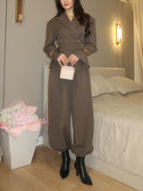 Elegant High-Waisted Wide-Leg Tailored Pants