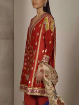 Unique Rainbow Stripe Printed Elastic-Waist Straight-Leg Pants