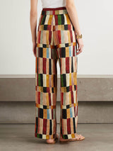 Retro Floral Print Loose Linen Button-Up Shirt