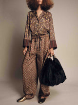 Retro Paisley Print Pants