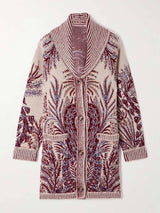 Exquisite Oversized Knit Jacquard Cardigan
