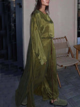 Casual Elastic Waist Cuff Pants