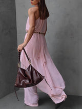 Elegance Casual Elastic Waist Relaxed Trousers