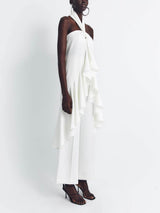 Classic High-Waist Pockets Wide-Leg Pants