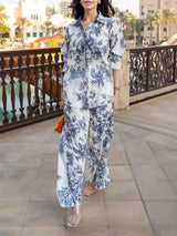 Unique Bold Blooms Relaxed Fit Floral Print Button-Up Shirt