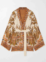 Retro Colorful Paisley Pattern Sweater Jacket