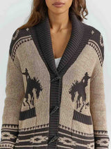 Retro Casual Pattern Cardigan Sweater