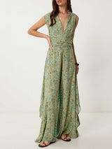 Retro Paisley Ethnic Print Jumpsuit