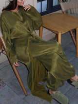 Casual Elastic Waist Cuff Pants