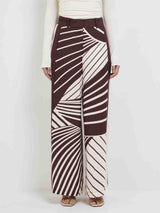 Chic Abstract Stripe Wide-Leg Pants
