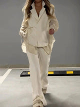 Exquisite Chiffon Patchwork Irregular Tie Shirt