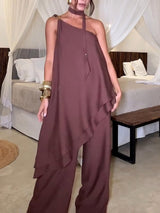 Exquisite Casual Elastic Waist Wide-Leg Pants