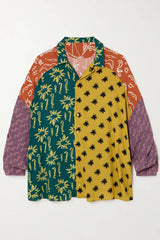 Unique Printed Crepe Shirt and Elastic Waist Shorts Set