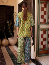 Retro Art Print Short-Sleeve Shirt