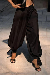 Casual Loose Pocket Lantern Pants