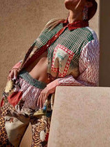 Unique Tropical Jungle Tiger Unique Print Long Sleeve Loose Shirt