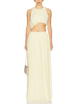 Elegant Asymmetrical Hem Cropped Top And Skirt Two-piece Set