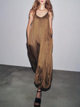 Casual Long Pleated Jumpsuit