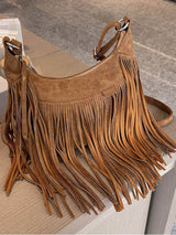 Bohemian Tassel Faux Deerskin Vintage Saddle Bag