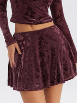 Delicate Floral Print Mini Skirt