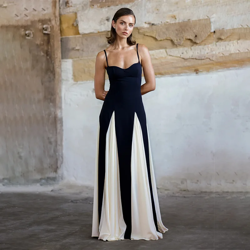 Zita - Two-Tone Maxi Dress by Ares Milano