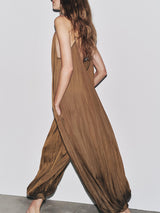 Casual Long Pleated Jumpsuit