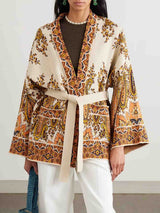 Retro Colorful Paisley Pattern Sweater Jacket