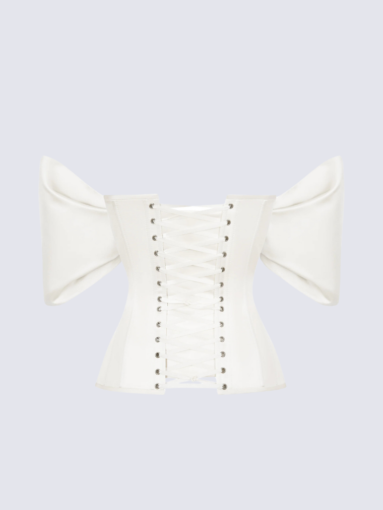 White Libra Corset - Elegant, Figure-Flattering Fit