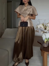 Exquisite Turtleneck Shawl Top