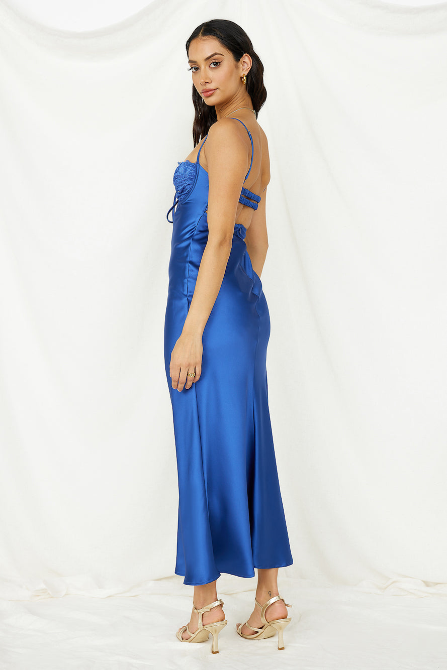Roaming Girl Maxi Dress Blue