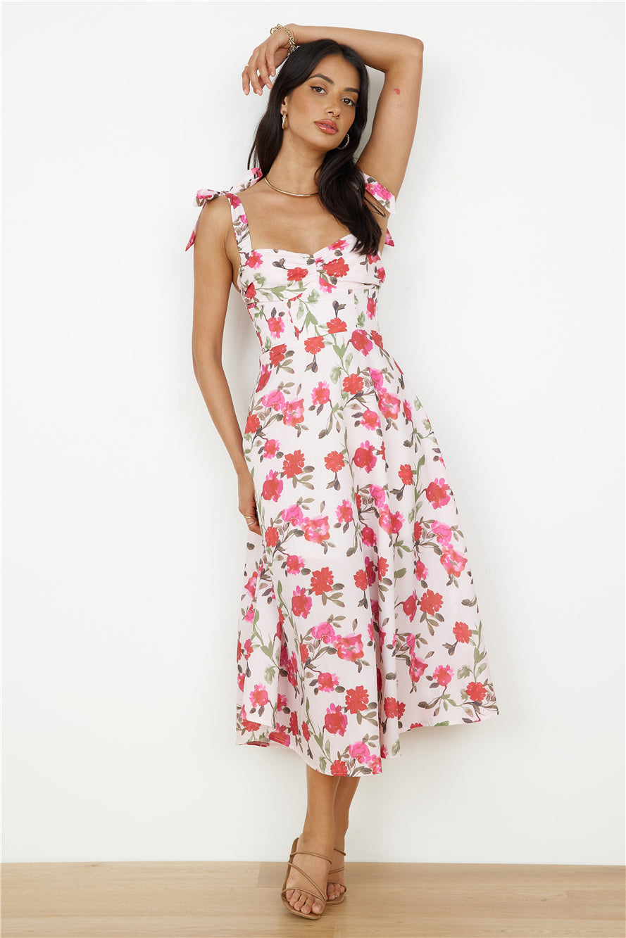 On The Roof Midi Dress Pink