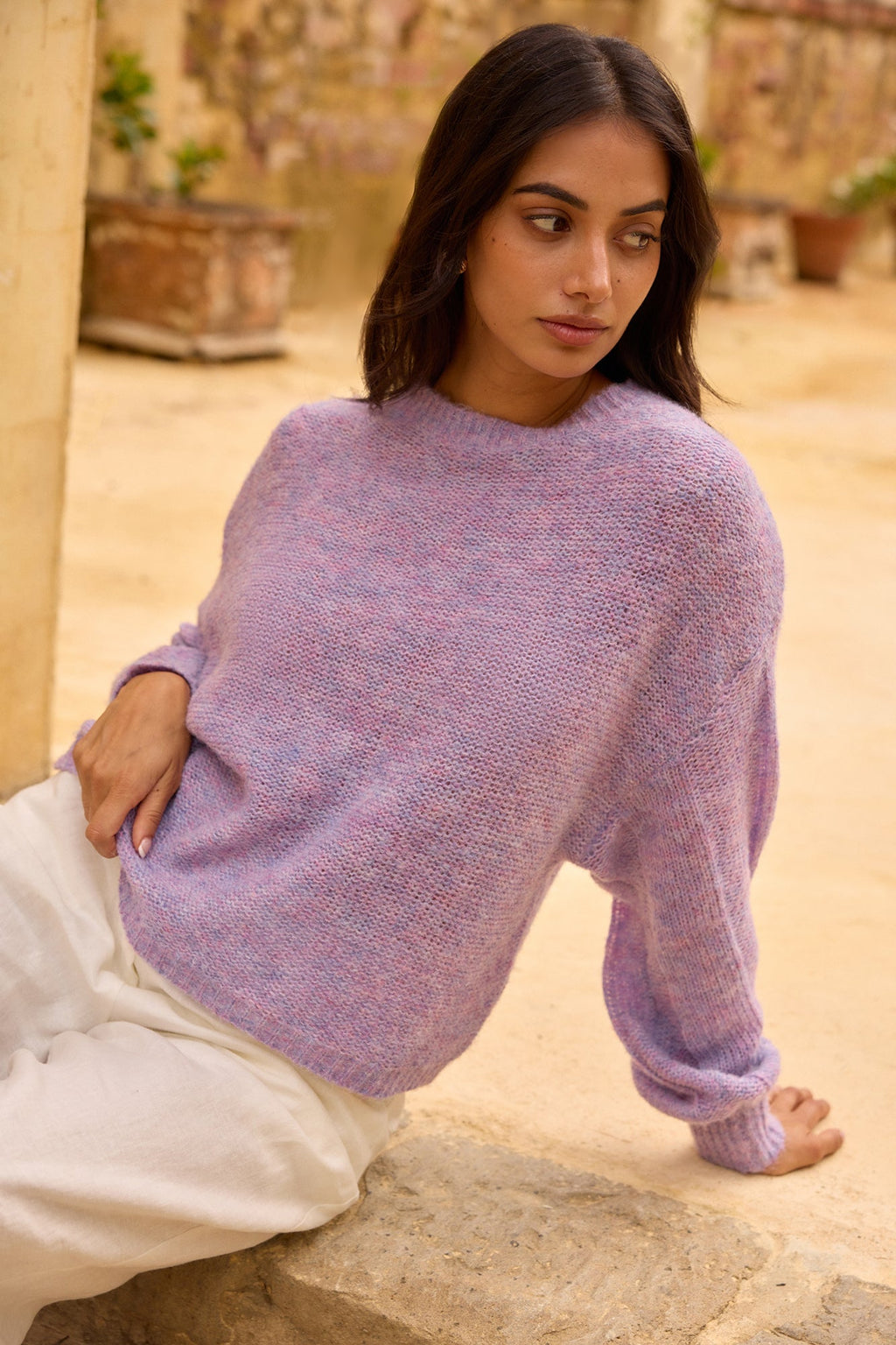 Mikale Knit Jumper Purple