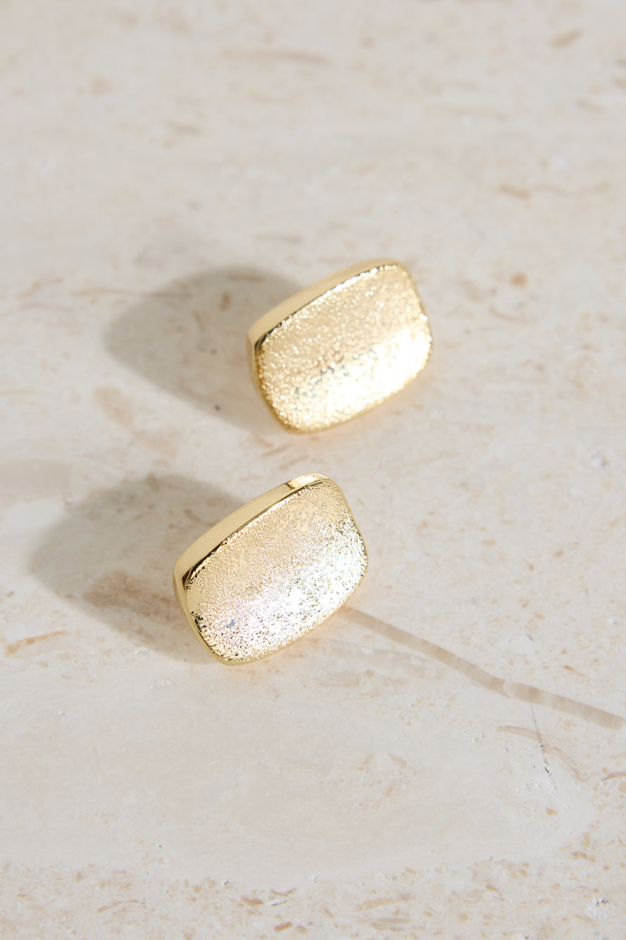 18K Gold Plated Focused Earrings Gold
