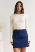 The Exclusive Cable Knit Sweater Cream